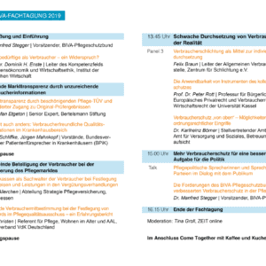 Fachtagung: Bessere Pflege durch wirksamen Verbraucherschutz