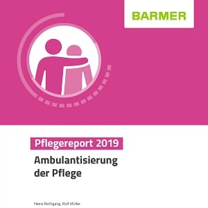 Cover des Barmer Pflegereports 2019