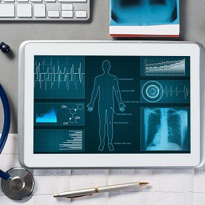 Patientendaten auf Tablet